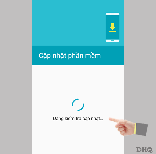 Đợi máy kiểm tra các bản cập nhật